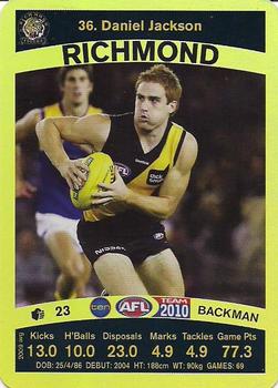 2010 Team Zone AFL Team - Gold #36 Daniel Jackson Front